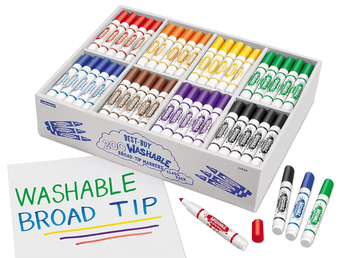 Best-Buy Washable Broad-Tip Markers - Class Pack - US 3491