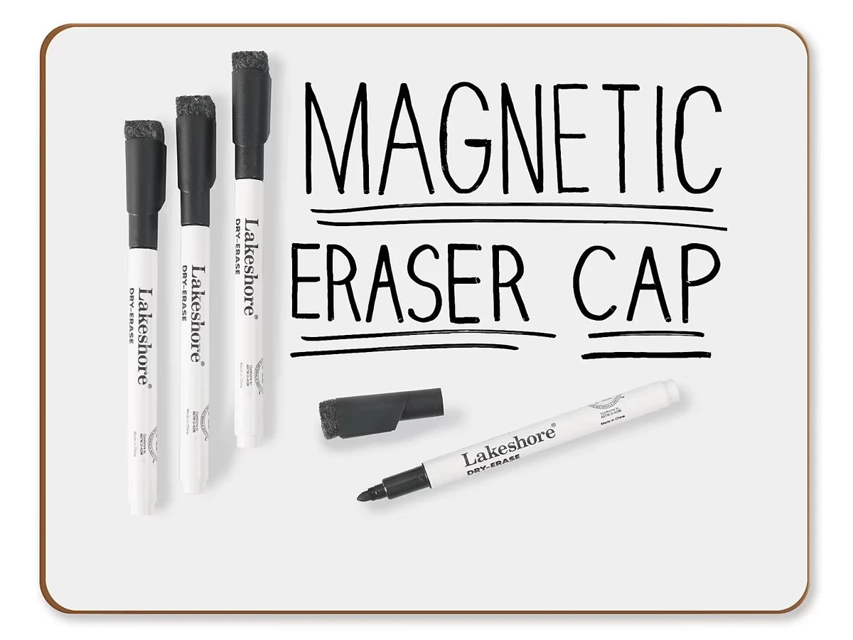 Magnetic Write & Wipe Markers with Eraser Caps - US 4607