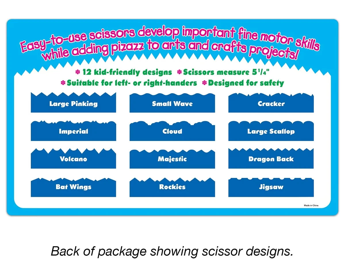 Crinkle-Cut Craft Scissors - Set of 12 - US 7852