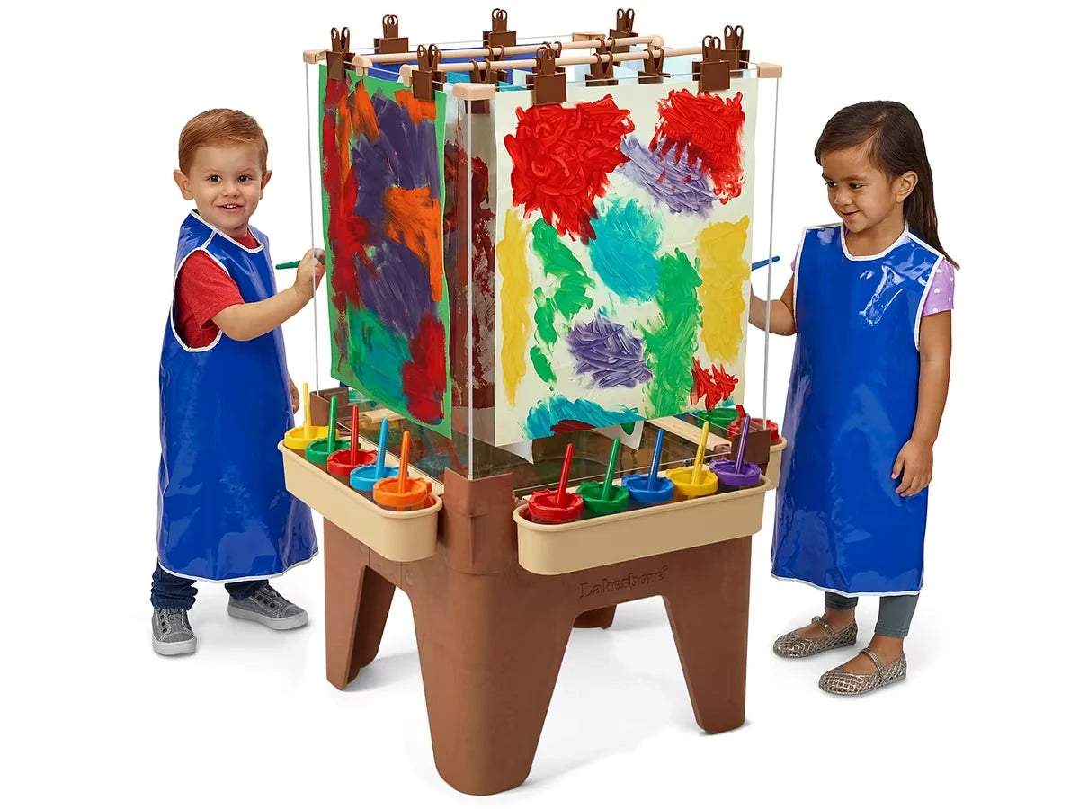 Toddler Indoor/Outdoor Painting Center for 4 - Natural Colors - US 8198