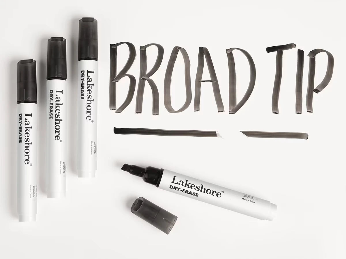 Write & Wipe Broad-Tip Markers - US 4864