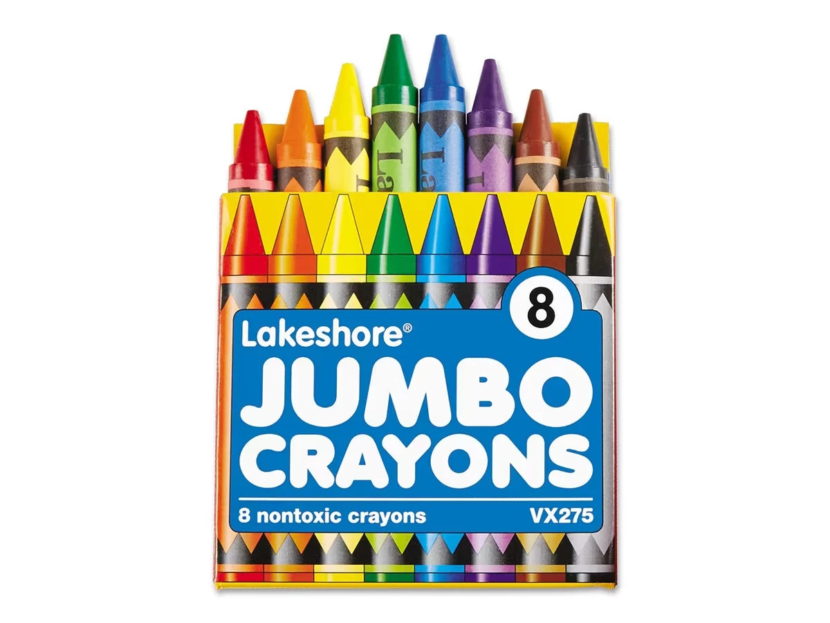 Lakeshore 8-Color Jumbo Crayons - Student Pack - US 7584