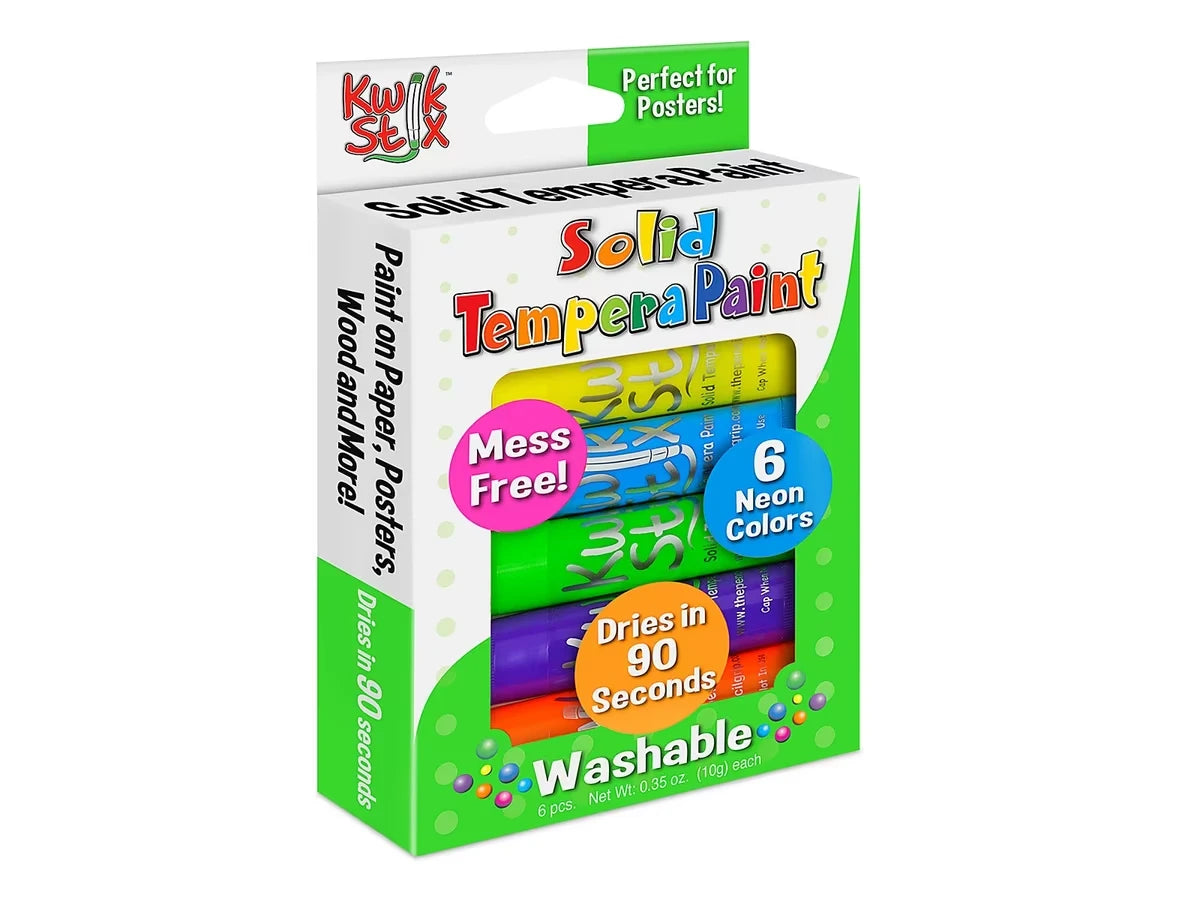 Neon Kwik Stix™ Tempera Painters - Set of 6 - US 8881