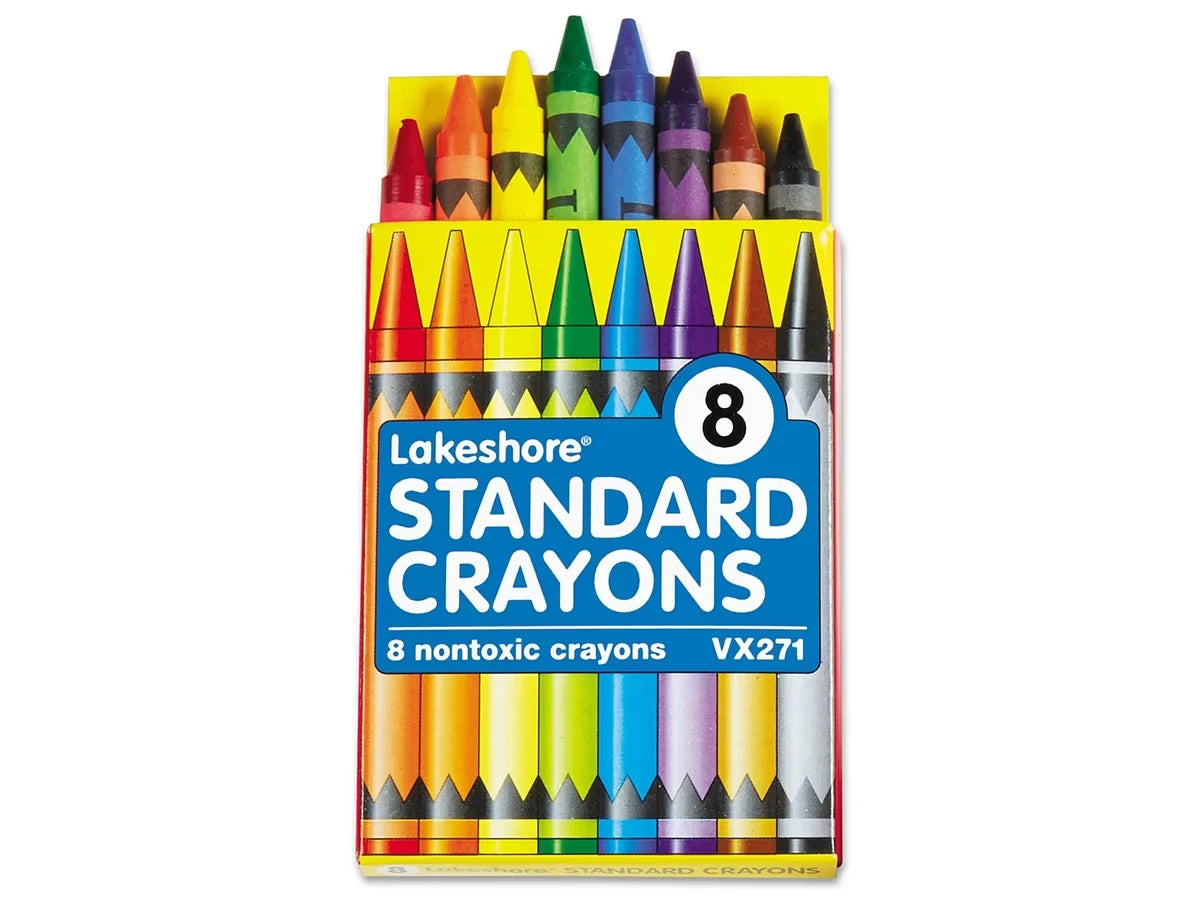 Lakeshore 8-Color Standard Crayons - Student Pack - US 3875