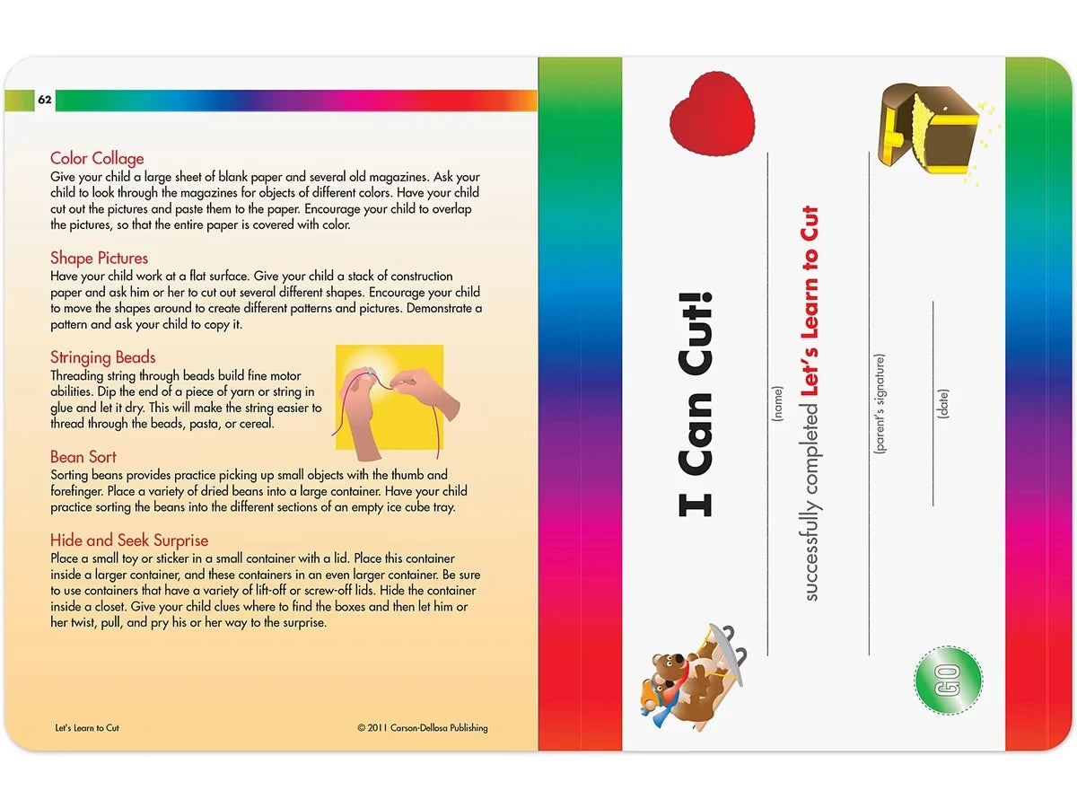 Spectrum® Let’s Learn to Cut Workbook - US 2631
