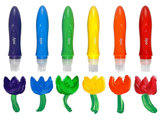 Easy Squeezable Poster Paintbrushes - Set of 6 - US 5839
