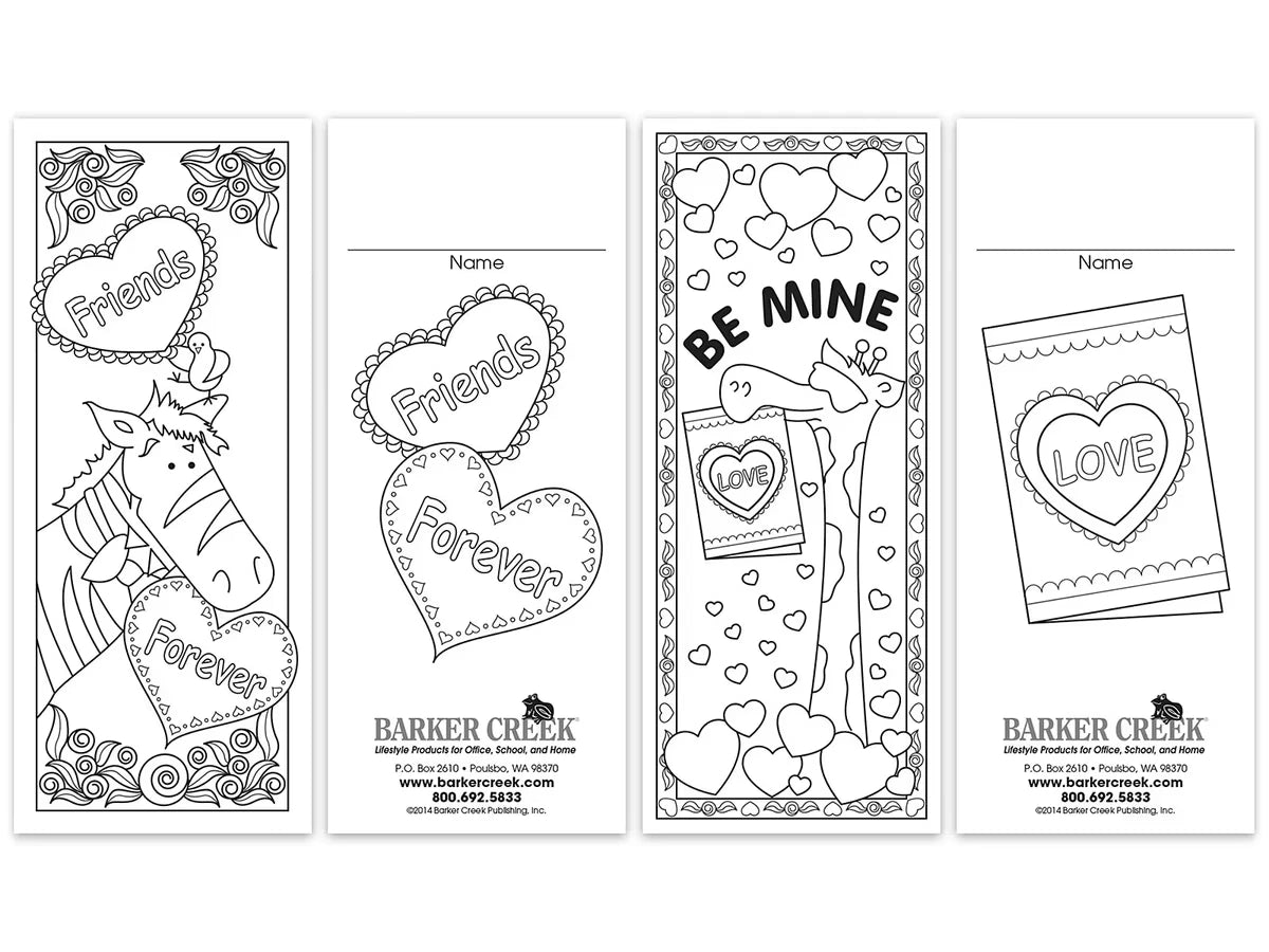Design-Your-Own Valentine’s Day Bookmarks - US 6770