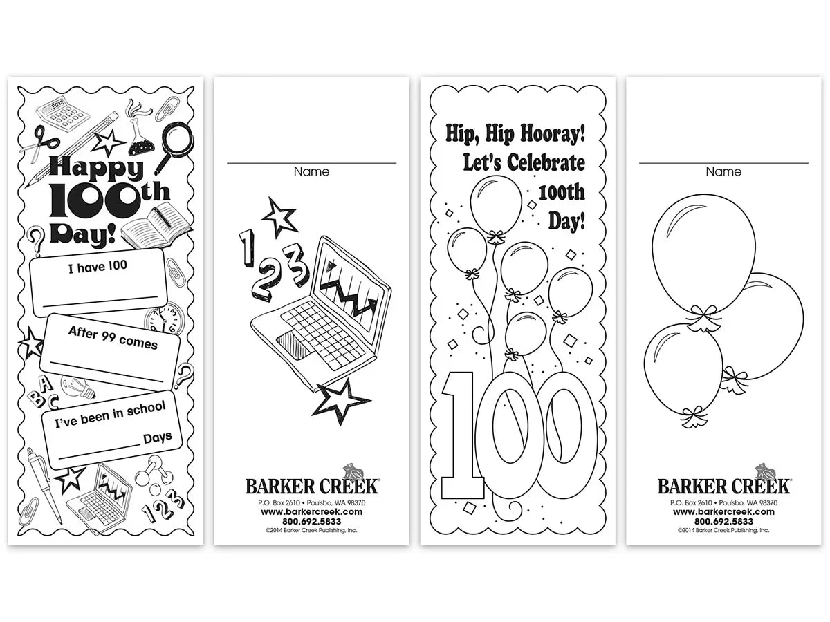 Design-Your-Own 100th Day of School Bookmarks - US 2027
