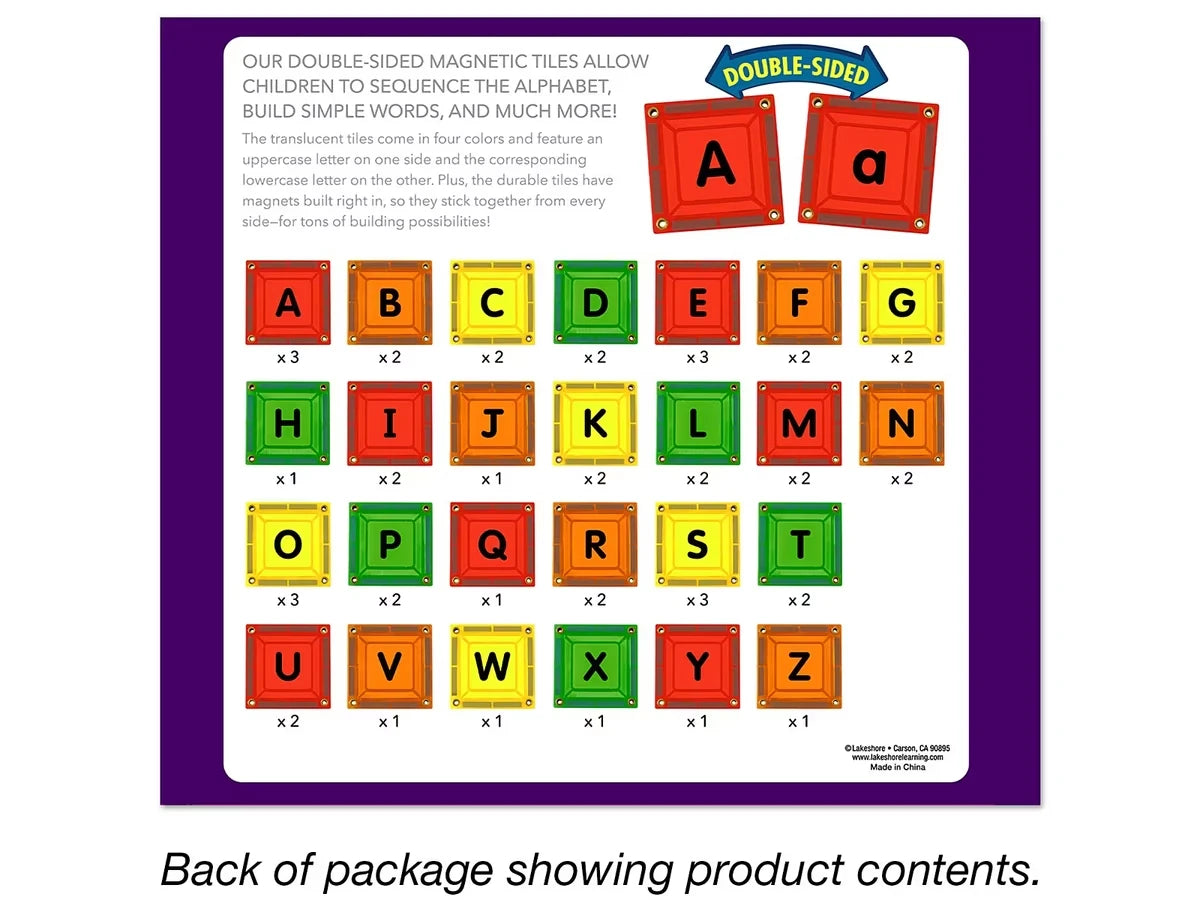 Double-Sided Magnetic Letter Tiles - US 8010