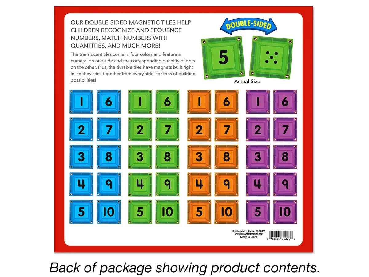 Double-Sided Magnetic Number Tiles - US 5544