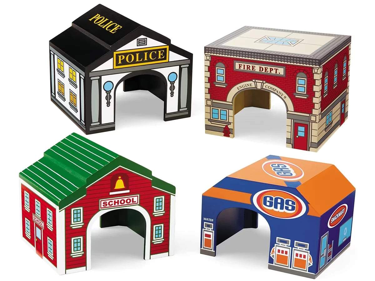 Block Play Garages - Set of 4 - US 5409