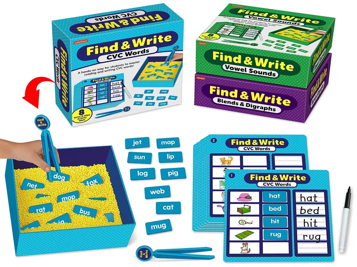 Find & Write Phonics Activity Centers - Complete Set - US 6183