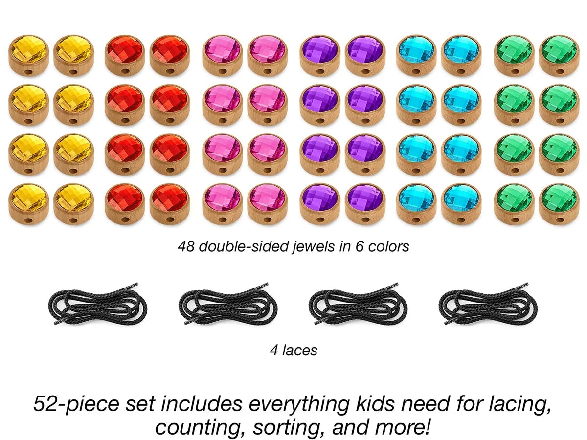 Wooden Lacing Jewels - US 2439
