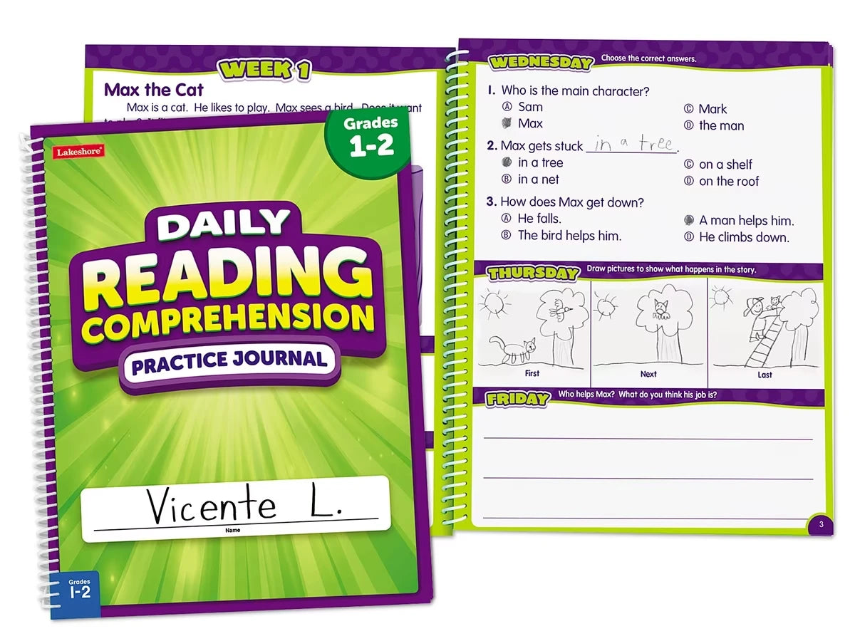 Reading Comprehension Daily Practice Journal - Gr. 1-2 - US 9864
