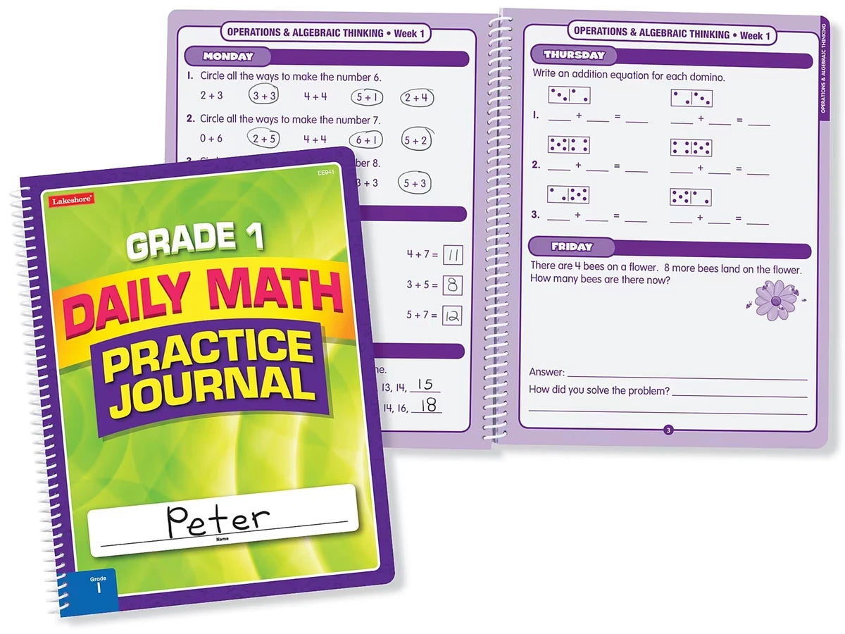 Daily Math Practice Journal - Gr. 1 - US 9949