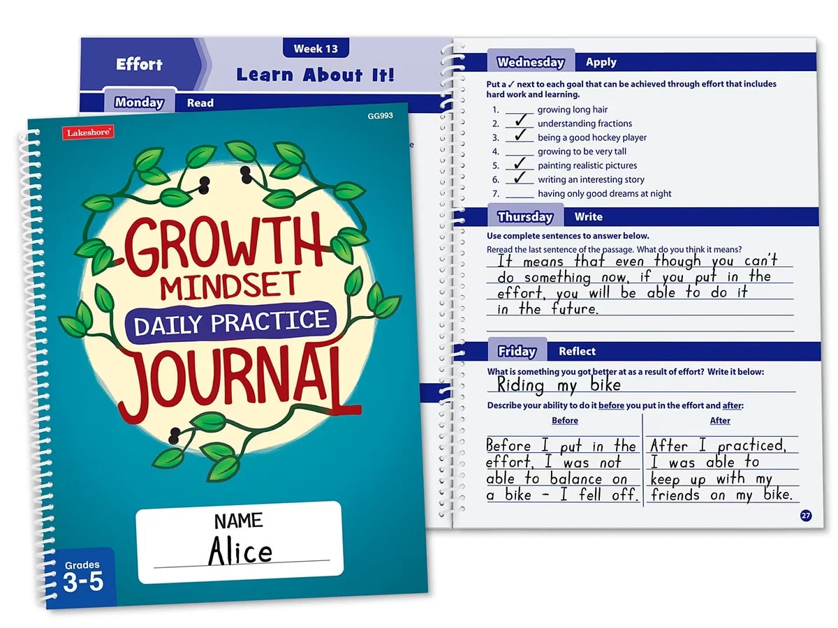 Growth Mindset Daily Practice Journal - Gr. 3-5 - US 5002