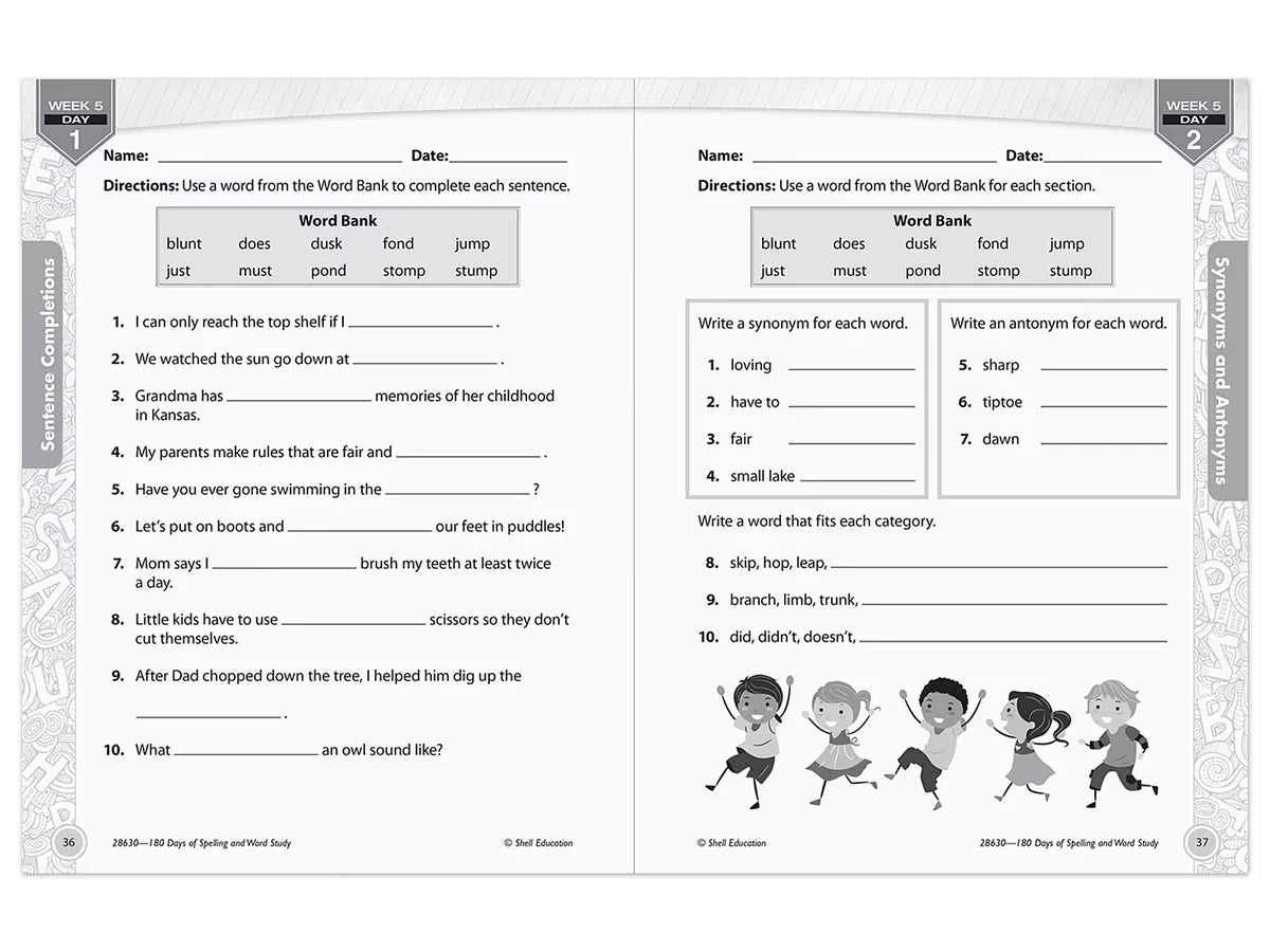 180 Days of Spelling Workbook - Gr. 2 - US 7457