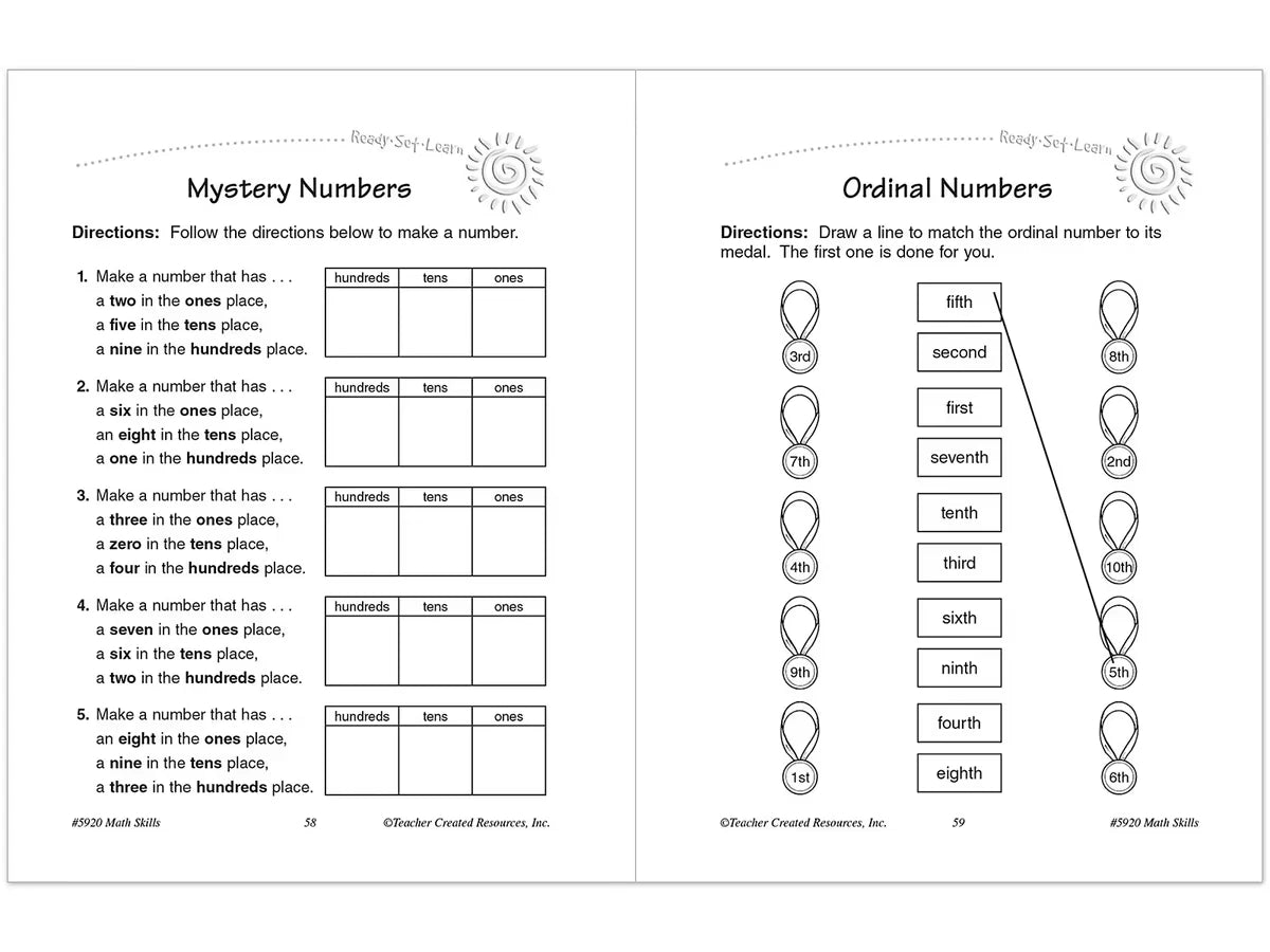 Math Skills Workbook - Gr. 1 - US 8560