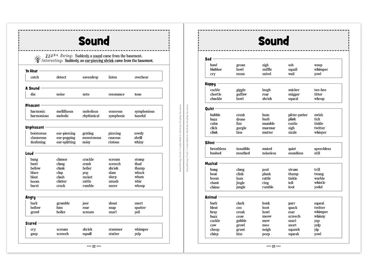 Banish Boring Words Workbook - US 9373