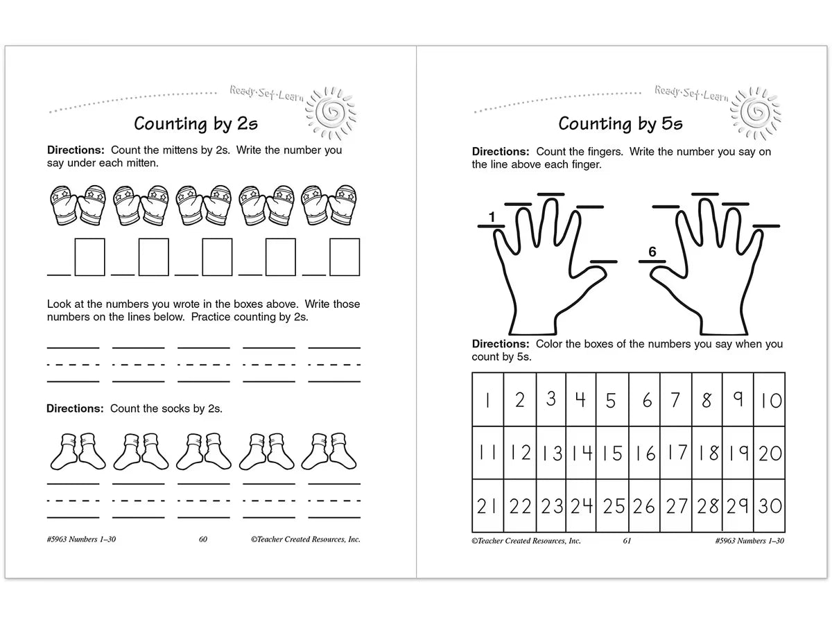 Numbers 1-30 Workbook - US 3012
