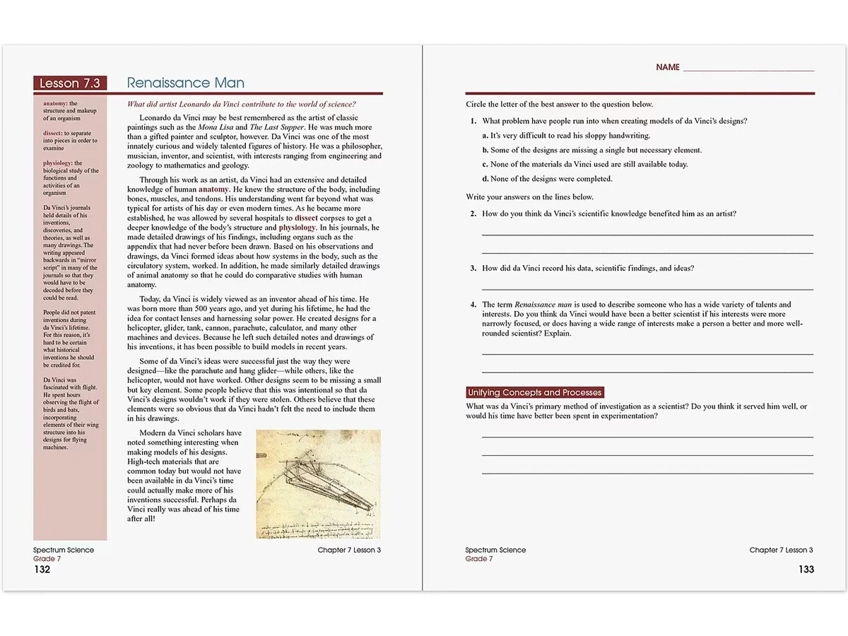 Spectrum® Science Workbook - Gr. 7 - US 7347