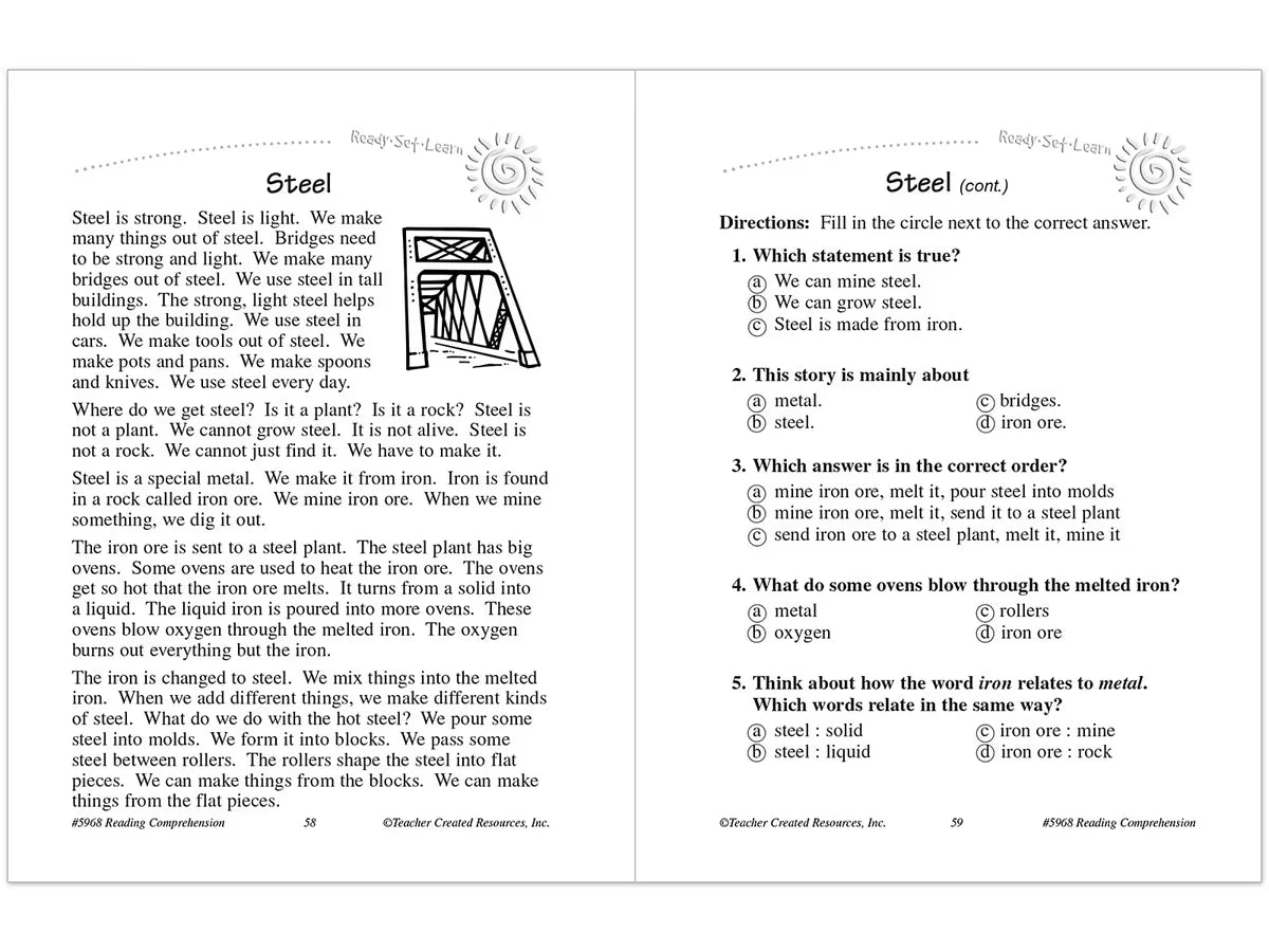 Master Reading Comprehension Workbook - Gr. 1 - US 5882