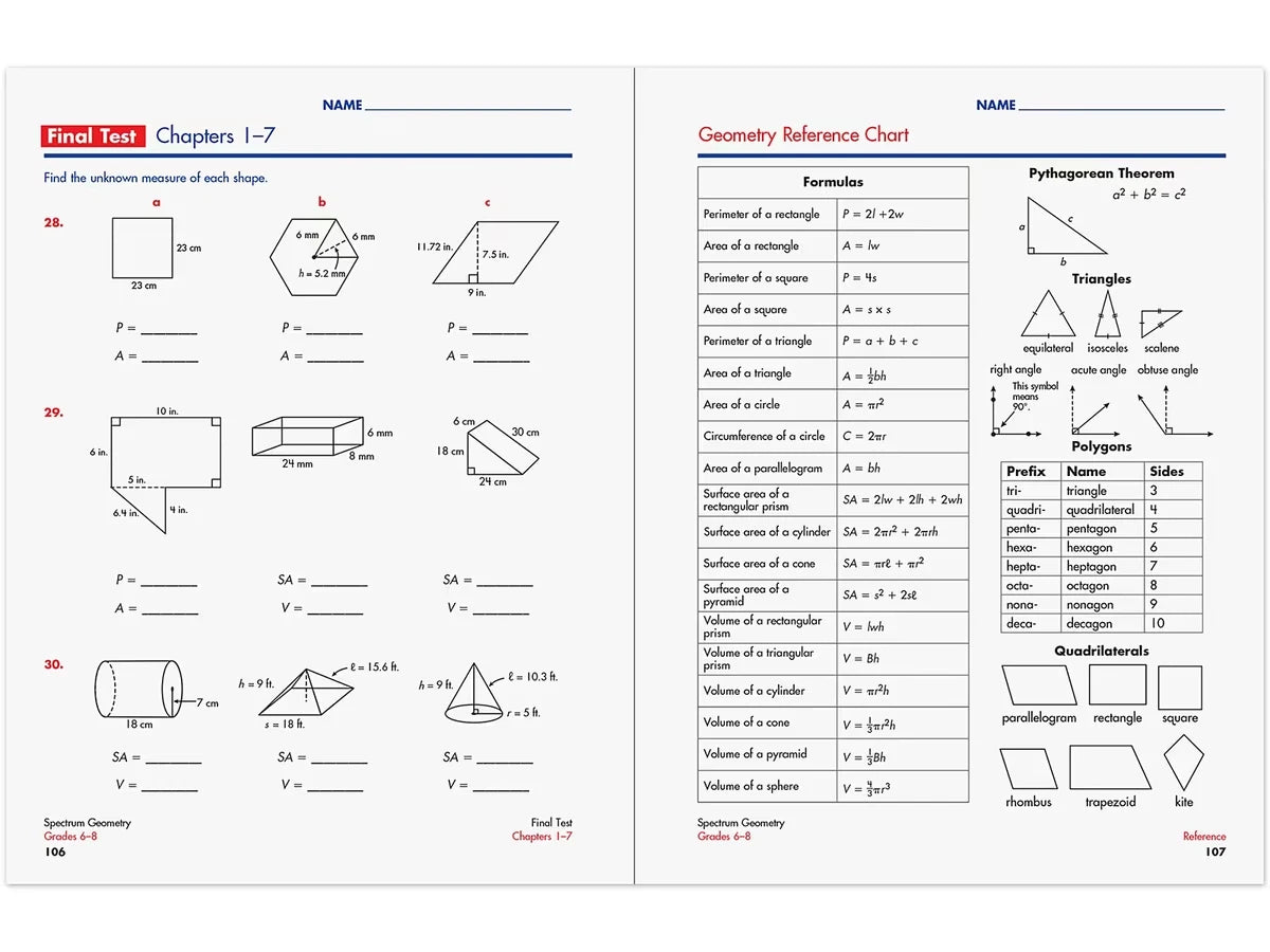 Spectrum® Geometry Workbook - US 4191