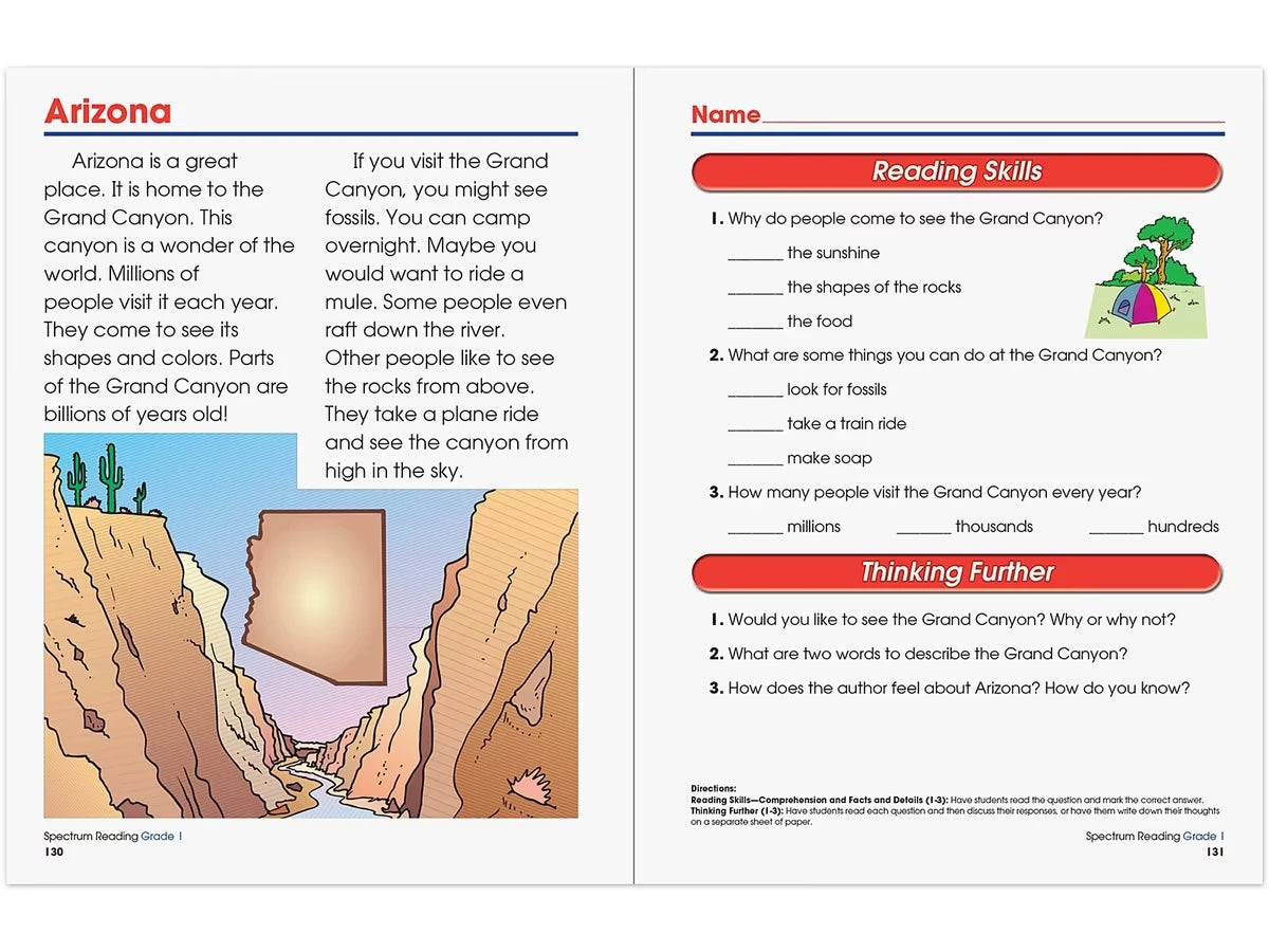 Spectrum® Reading Workbook - Gr. 1 - US 5889