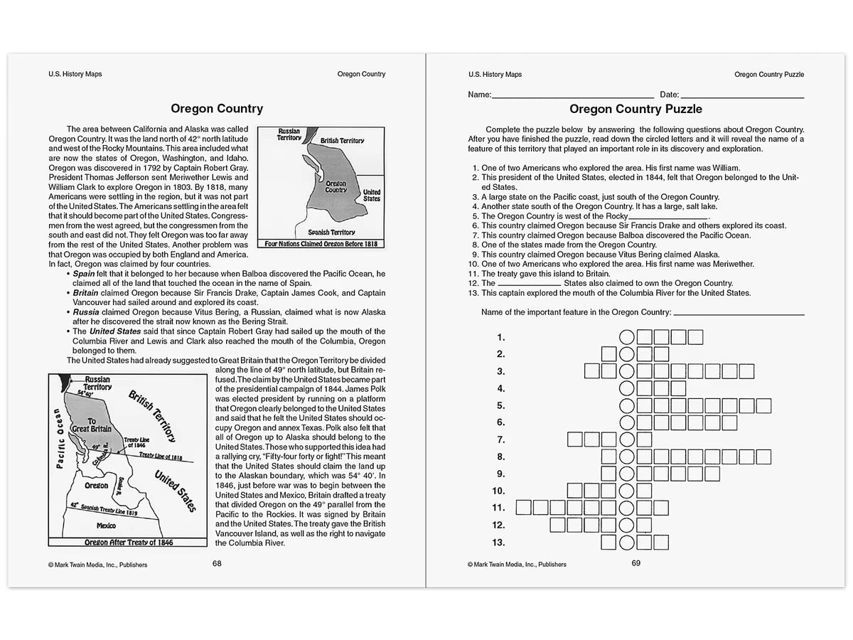 U.S. History Maps Workbook - US 3911