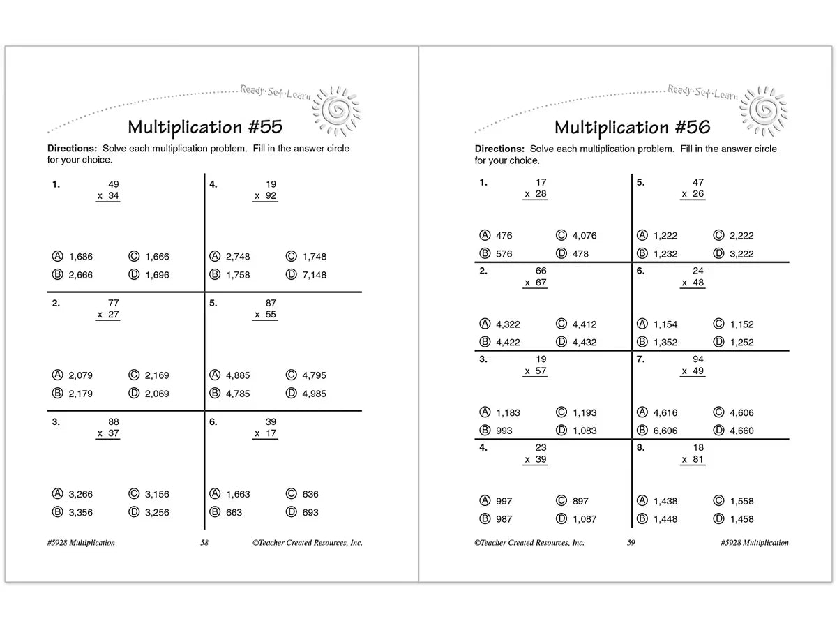 Master Multiplication Workbook - US 9120