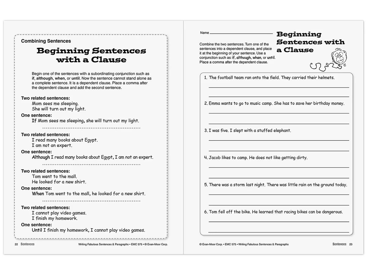 Writing Fabulous Sentences & Paragraphs Workbook - US 7779