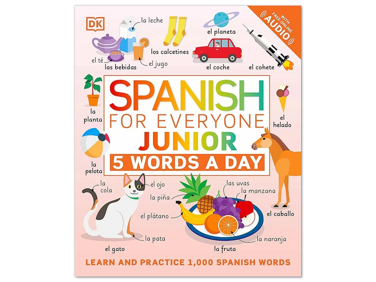 Spanish for Everyone Junior: 5 Words a Day Paperback Book - US 8666