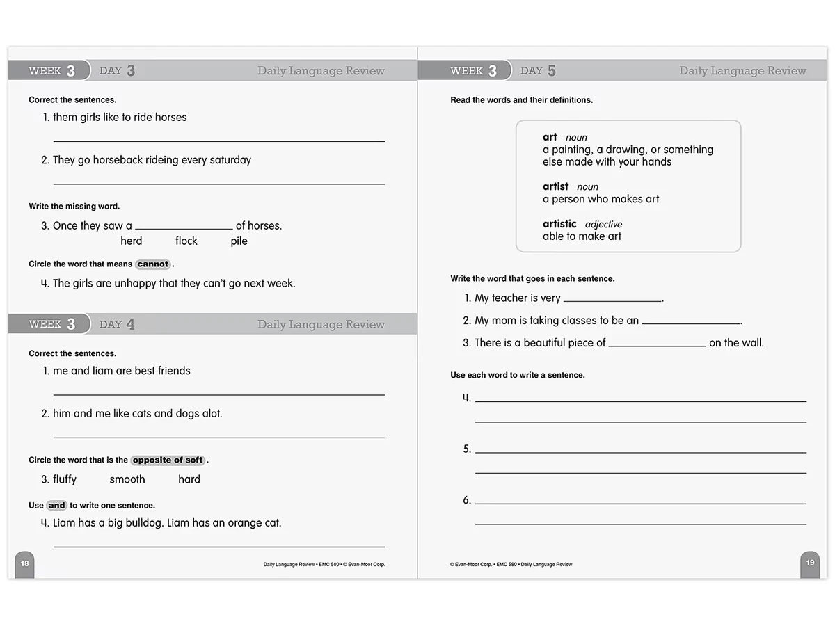 Daily Language Review Workbook - Gr. 2 - US 1901