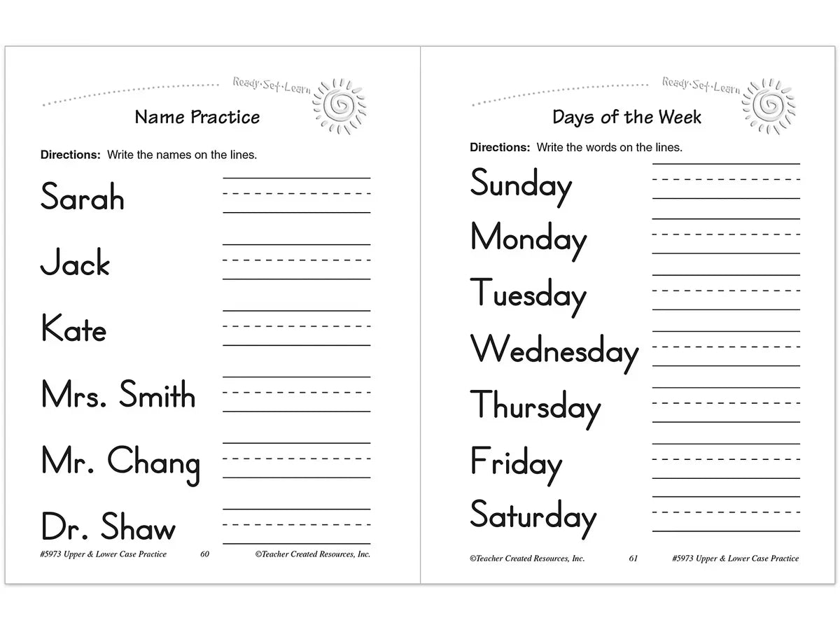 Letter Practice Workbook - US 5956