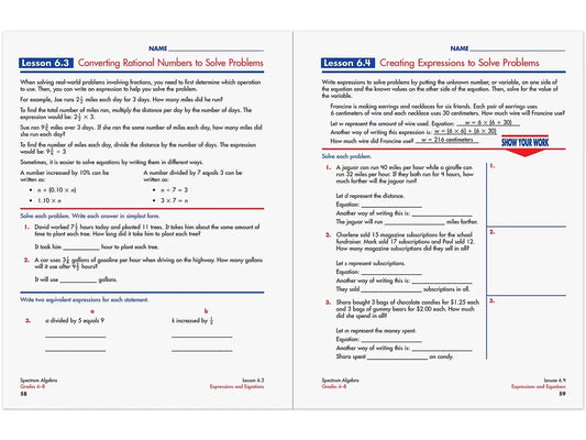Spectrum® Algebra Workbook - US 3613
