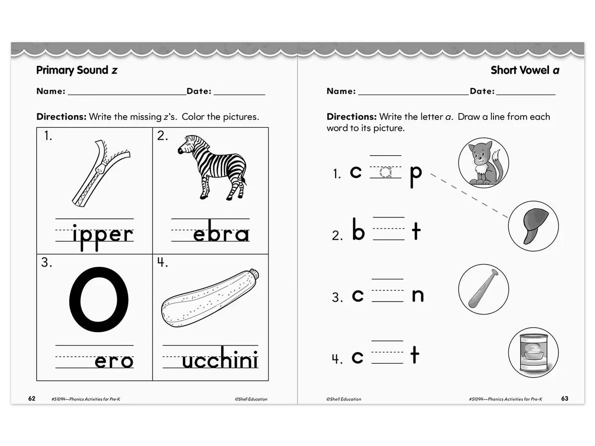 Phonics for Pre-Kindergarten Workbook - US 7605