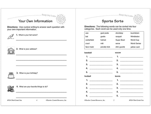 Third-Grade Fun Workbook - US 1112
