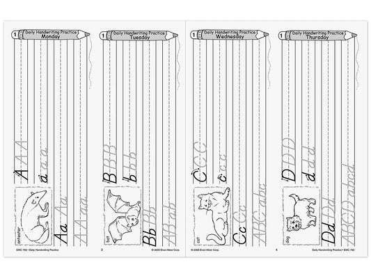 Modern Manuscript Daily Handwriting Practice Workbook - US 8044
