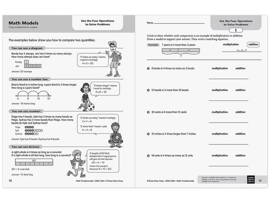 Math Fundamentals Workbook - Gr. 4 - US 8289