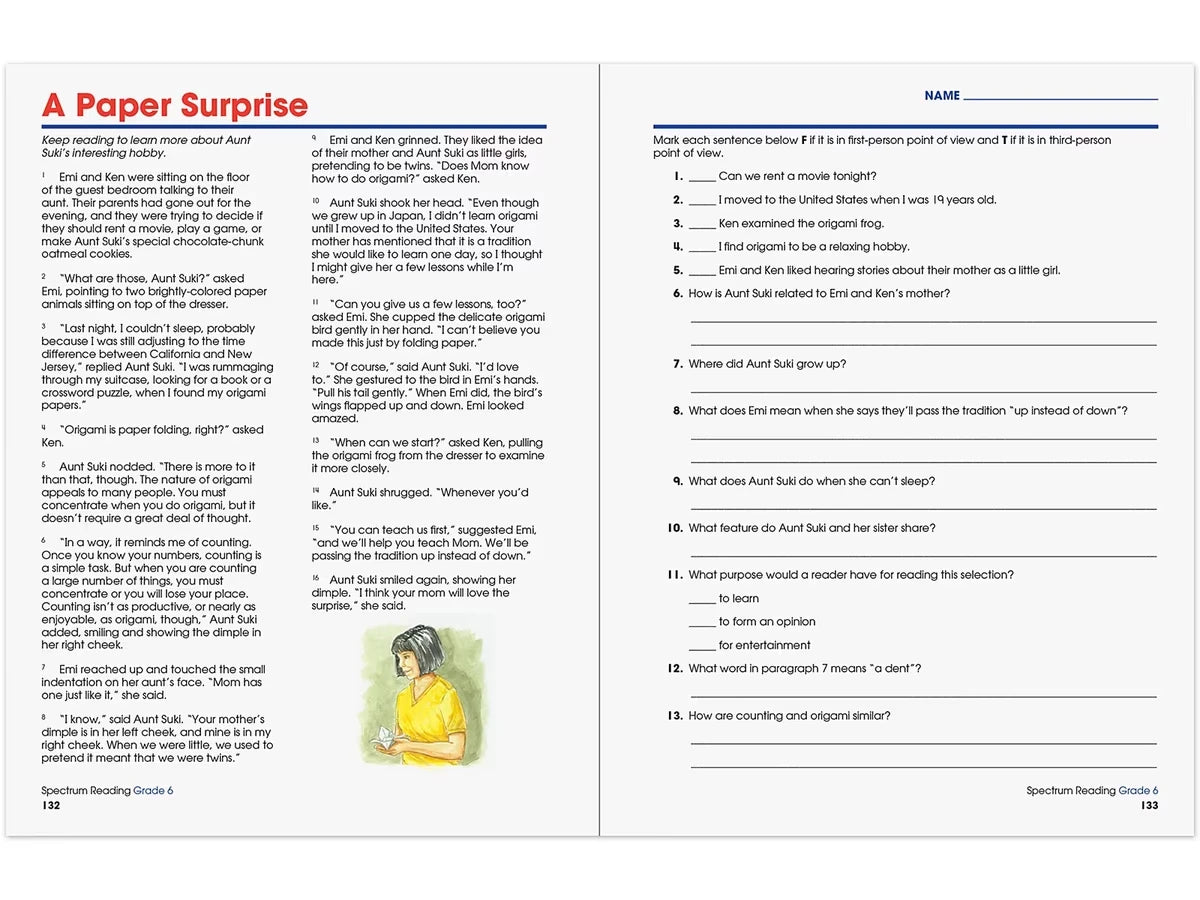 Spectrum® Reading Workbook - Gr. 6 - US 5830