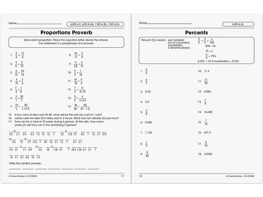 The 100+ Series™ Pre-Algebra Workbook - US 3071