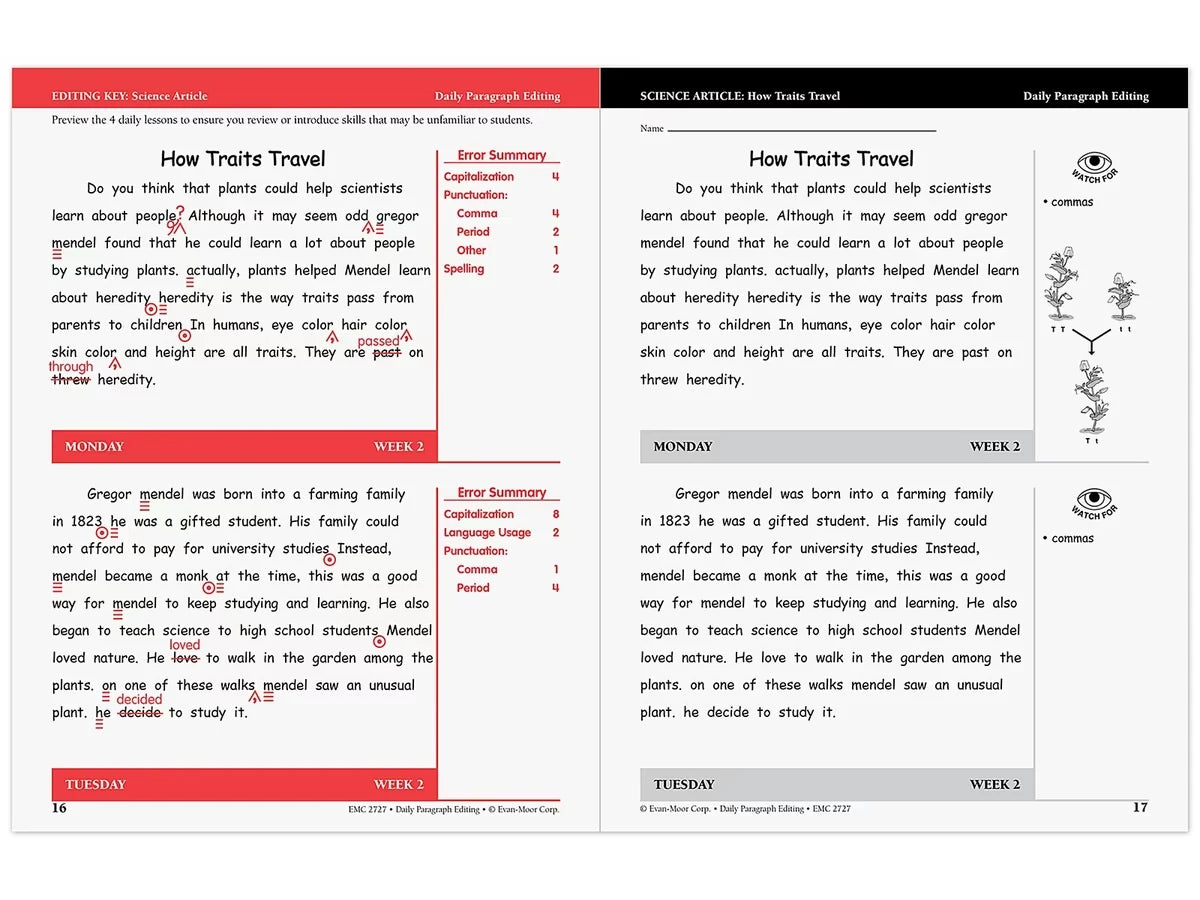 Daily Paragraph Editing Workbook - Gr. 4 - US 7757