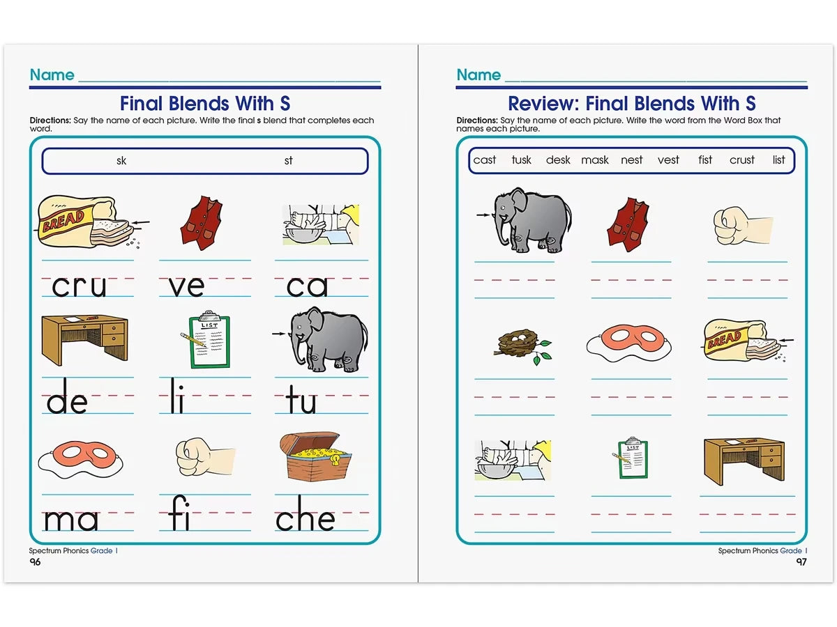 Spectrum® Phonics Workbook - Gr. 1 - US 9351