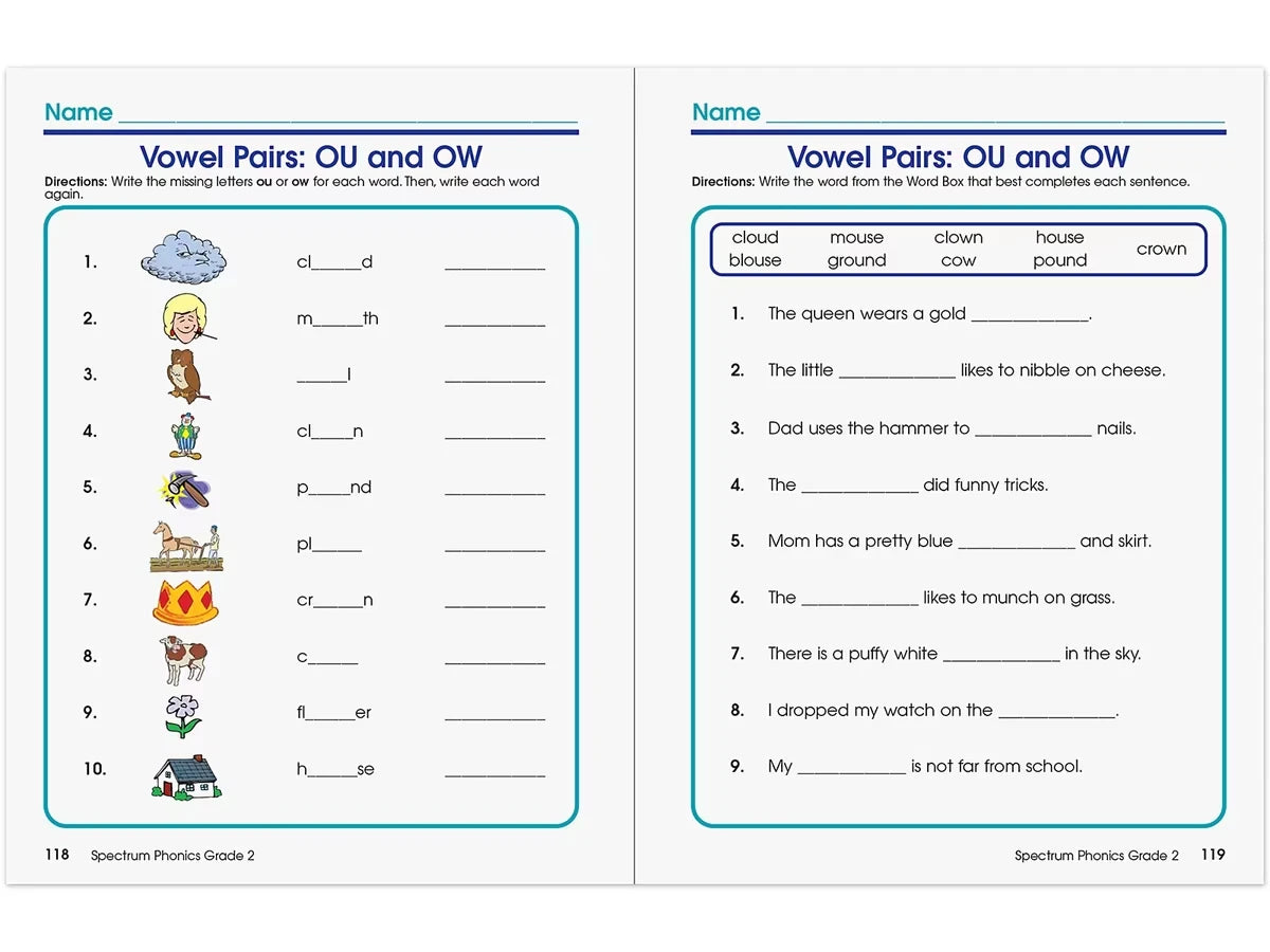 Spectrum® Phonics Workbook - Gr. 2 - US 8914