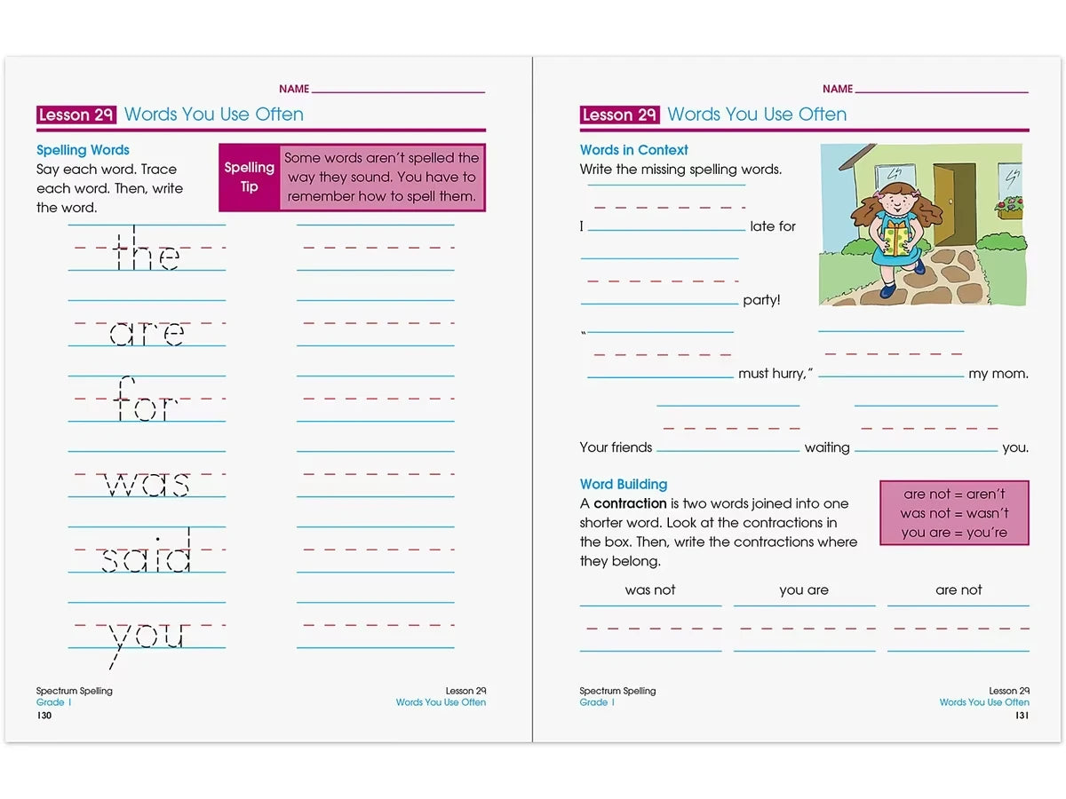 Spectrum® Spelling Workbook - Gr. 1 - US 5028