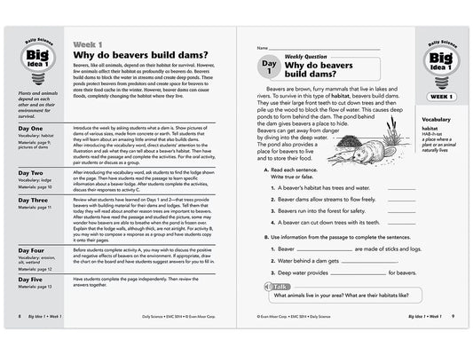 Daily Science Reproducible Activities Workbook - Gr. 4 - US 9755