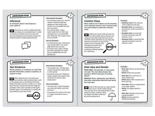 Making Inferences 100 Task Cards Workbook - US 3605