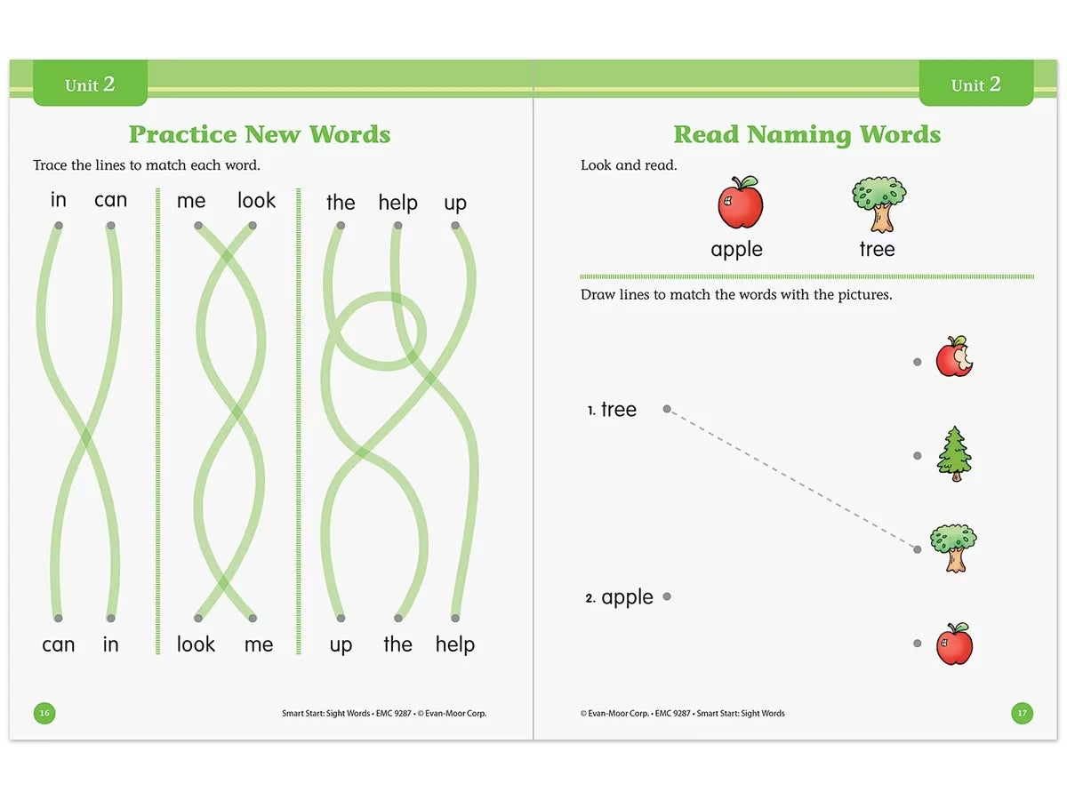 Sight-Words Smart Start Workbook - Pre-K - US 3217