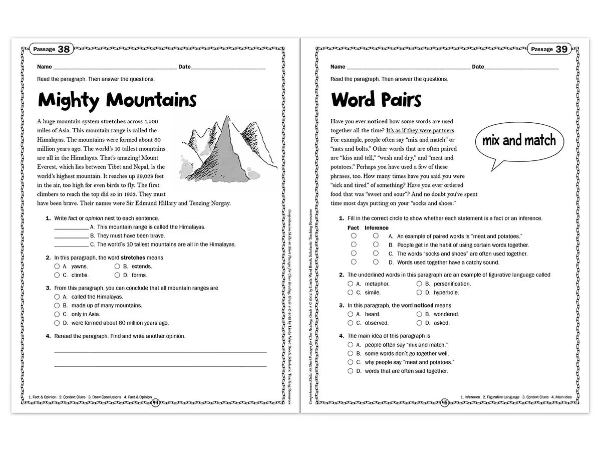 Comprehension Skills Workbook - Gr. 4 - US 1603