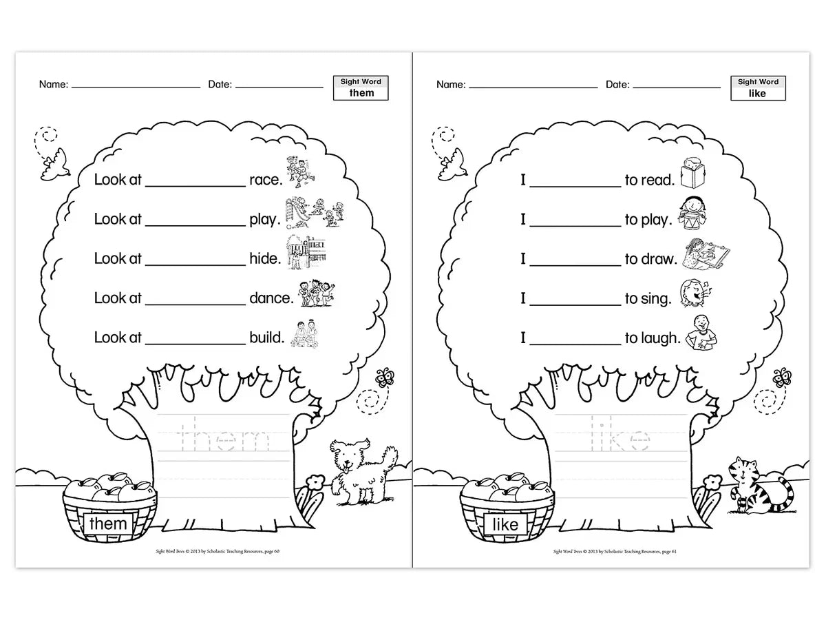 Sight-Word Trees Workbook - US 9195
